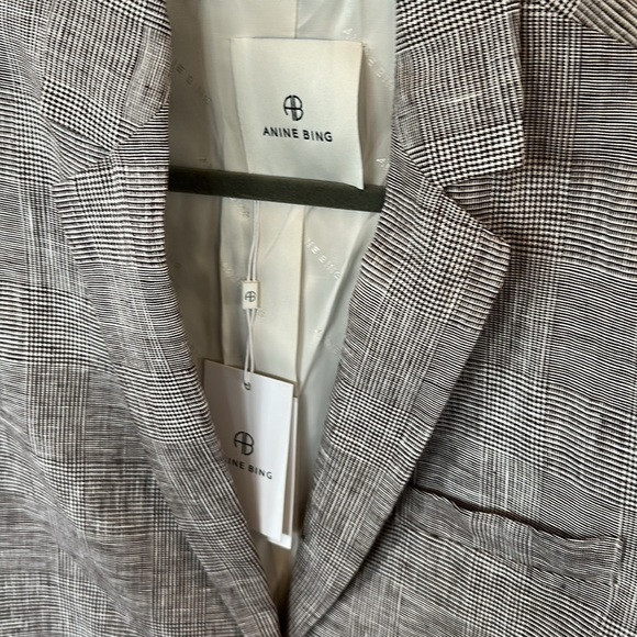 ANINE BING
Quinn plaid linen blazer size Small NWT - Picture 6 of 11
